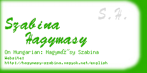 szabina hagymasy business card